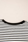 Black Stripe Chest Pocket Patch Round Neck Tank Top