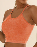 U Neck Racer Back Crop Active Top