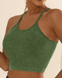 U Neck Racer Back Crop Active Top