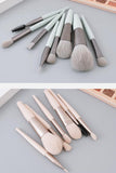 Apricot Pink 8pcs Soft Fluffy Mini Makeup Brush Set with Bag