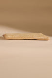 Oatmeal Straw Woven Zipper Chain Shoulder Bag