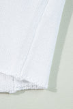 White Collared Button-up Loose Fit Casual Sweater