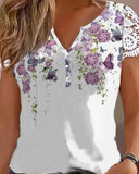 Floral Print Sleeveless Casual Tank Top