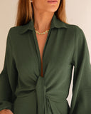 Puff Sleeve Plunge V Neck Criss Cross Tied Detail Jumpsuit Casual Elastic Waist Wide Leg Romper