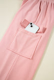 Apricot Pink Half Sleeve T-Shirt & Cargo Sweatpants Set