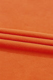Orange Plain Drop Shoulder Crewneck Pullover Sweatshirt