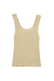 Apricot Textured U Neck Slim Fit Sweater Vest