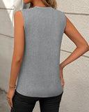 Round Neck Sleeveless Tank Casual Slim Fit Summer Top