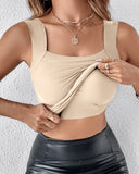U Neck Sleeveless Skinny Tank Casual Top