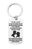 Silvery Valentines Day Love Letter Pendant Alloy Keychain