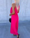 Sleeveless Pleated Mock Neck Jumpsuit