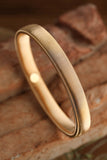 Gold Stretchy Plated Metal Wide Bangle