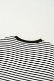 Black Stripe Chest Pocket Patch Round Neck Tank Top