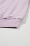 Orchid Petal Exposed Seam Batwing Sleeve Drop Shoulder Sweatshirt
