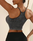 U Neck Racer Back Crop Active Top