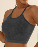 U Neck Racer Back Crop Active Top