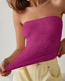 Jacquard Bandeau High Strechy Shapewear Bandeau Sexy Breathable Sleeveless Top