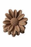 Camel Boho Daisy Flower Frosted Hair Clawclip