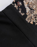 Glitter One Shoulder Long Sleeve Bodycon Dress Sheer Mesh Patchwork Ruched Mini Dress