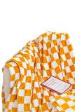 Yellow Checkerboard Printed Soft Throw Blanket 120*200cm