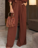 Off the Shoulder Layered Trim Waist Jumpsuit Casual Wide Leg Romper
