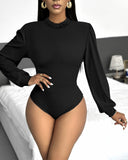 Eyelash Crochet Lace Backless Tied Detail Bodysuit