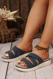 Wild Wind Criss Cross Wedge Slippers
