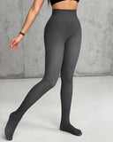 2 Piece 80g(no Fleece) High Waisted Tummy Control Elasticity Leggings Tight Pants