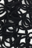 Black 50pcs/box Solid Simple High Elastic Hair Ties