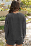 Carbon Grey Lucky Clover Beer Sequin Patched Graphic Corded 2pcs Outfit