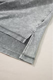 Philippine Gray Mineral Wash Exposed Seam Drop Shoulder Oversized Tee