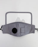 Visible Valve Face Mask With Drinking Straw Hole