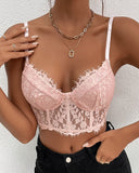 Eyelash Crochet Lace Cami Crop Top