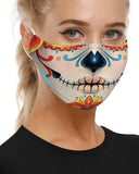 Skull Print Breathable Mouth Mask Washable And Reusable