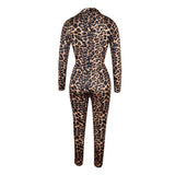 fashion newspaper leopard print two pieces