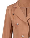 Double Breasted Long Sleeve Blazer Coat