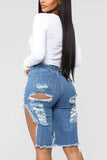 fashion high waist stretch hole jeans 1