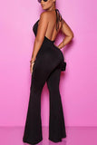 fashion sexy sling flared jumpsuit