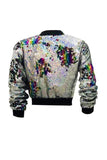 casual sequined decorative multicolor jacket