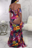 sexy floral print green two piece swimsuitwith coverups