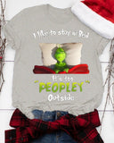 Christmas Grinches Letter Print Short Sleeve T shirt