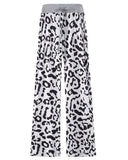 Cheetah Print Wide Leg Drawstring Pants