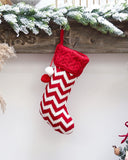 Knitted Christmas Stockings Xmas Tree Hanging Candy Gift Bag Festival Holiday Decor Ornaments