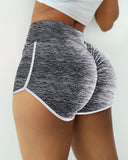 High Waist Colorblock Sporty Shorts Active Workout Gym Shorts