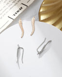 1Pair Minimalism Leaf Pattern Simple Earrings