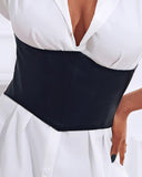 1PCS PU Leather Basics Wide Corset Belt