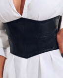 1PCS PU Leather Basics Wide Corset Belt