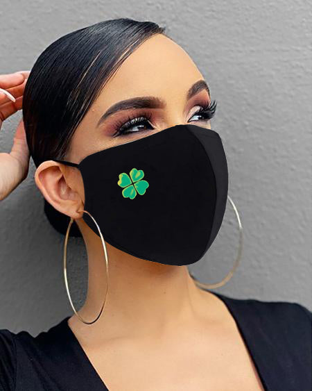 Heart / Daisy / Leaf Print Breathable Mouth Mask Washable And Reusable