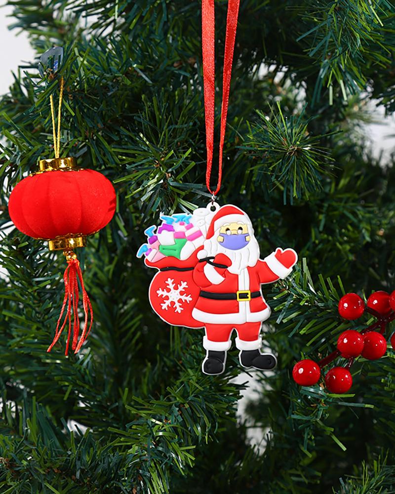 Christmas Santa Claus With Mask On Ornament