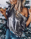 Shiny Sequins Casual T shirt